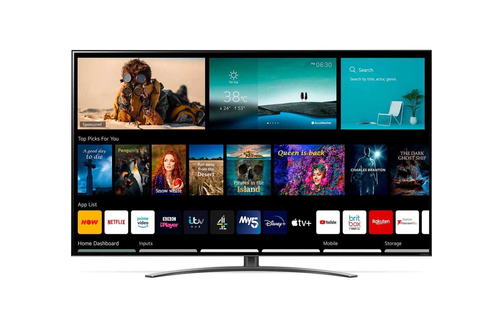 LG NanoCell NANO91 55" 4K Smart TV, 55NANO916PA