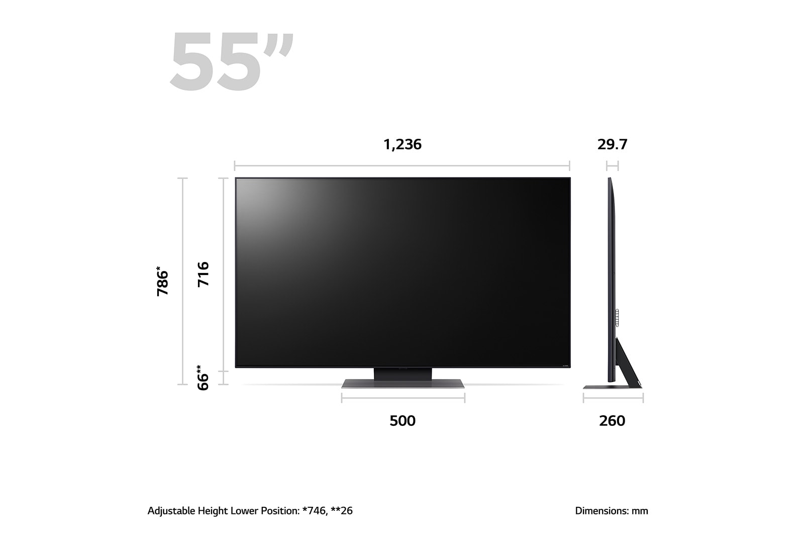LG QNED81 55 inch 4K Smart UHD TV 2023, 55QNED816RE