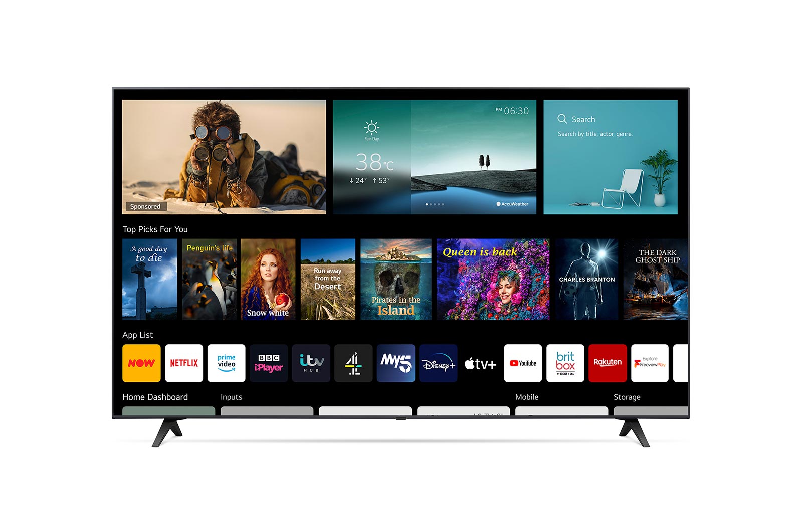 LG LED UP77 55" 4K Smart TV, 55UP77006LB