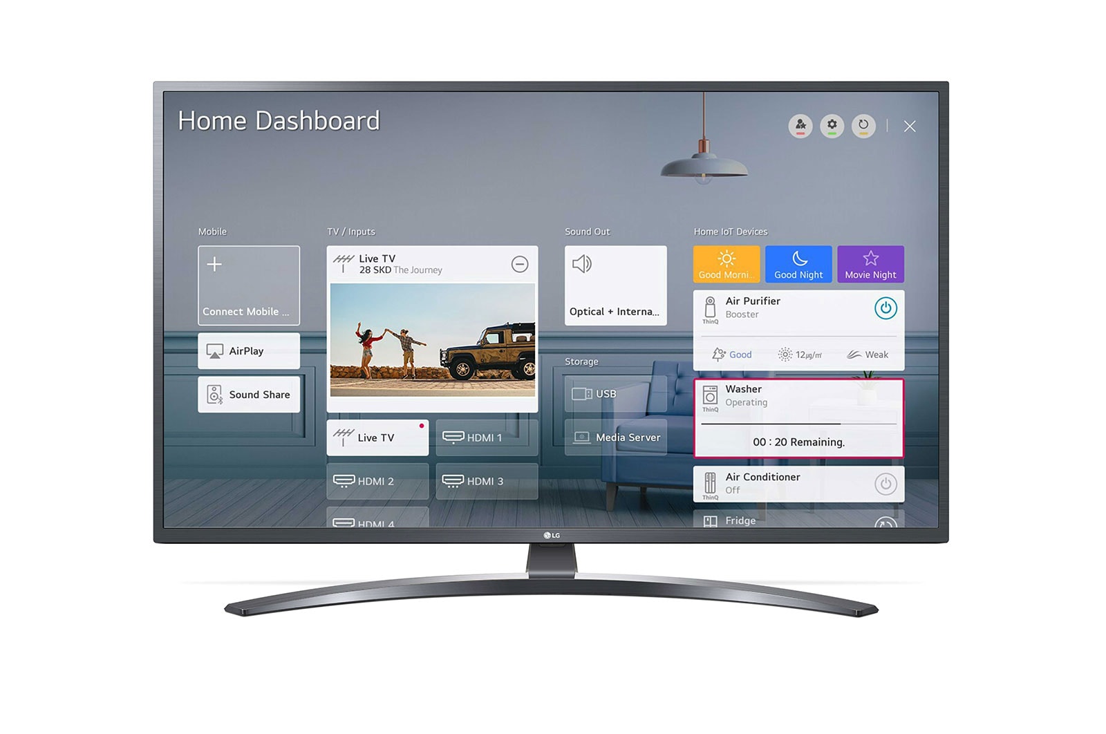LG UN74 55 inch 4K Smart UHD TV, 55UN74006LB