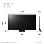 LG QNED82 75 inch 4K Smart UHD TV 2023, 75QNED826RE