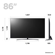 LG UR81 86 inch 4K Smart UHD TV 2023, 86UR81006LA