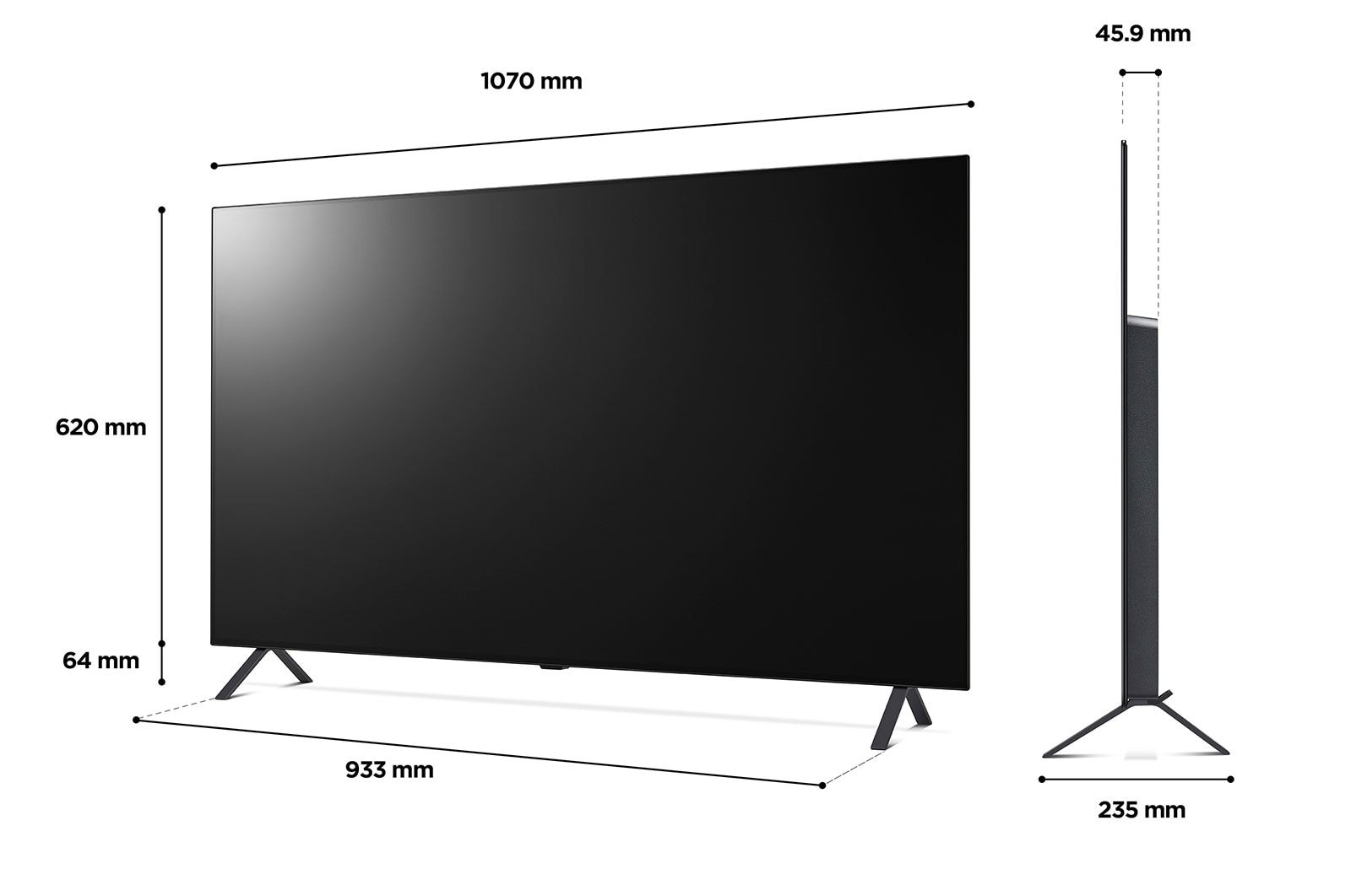 LG A2 48 inch 4K Smart OLED TV 2022, OLED48A26LA