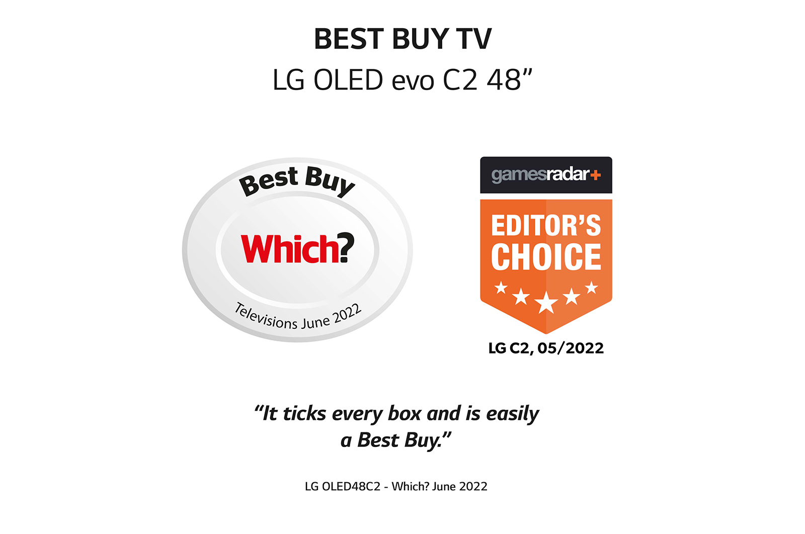 LG OLED evo C2 48 inch TV 2022, OLED48C24LA