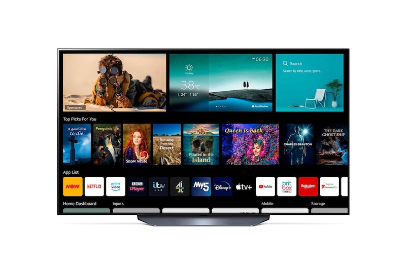 LG OLED B1 55" 4K Smart TV, OLED55B16LA