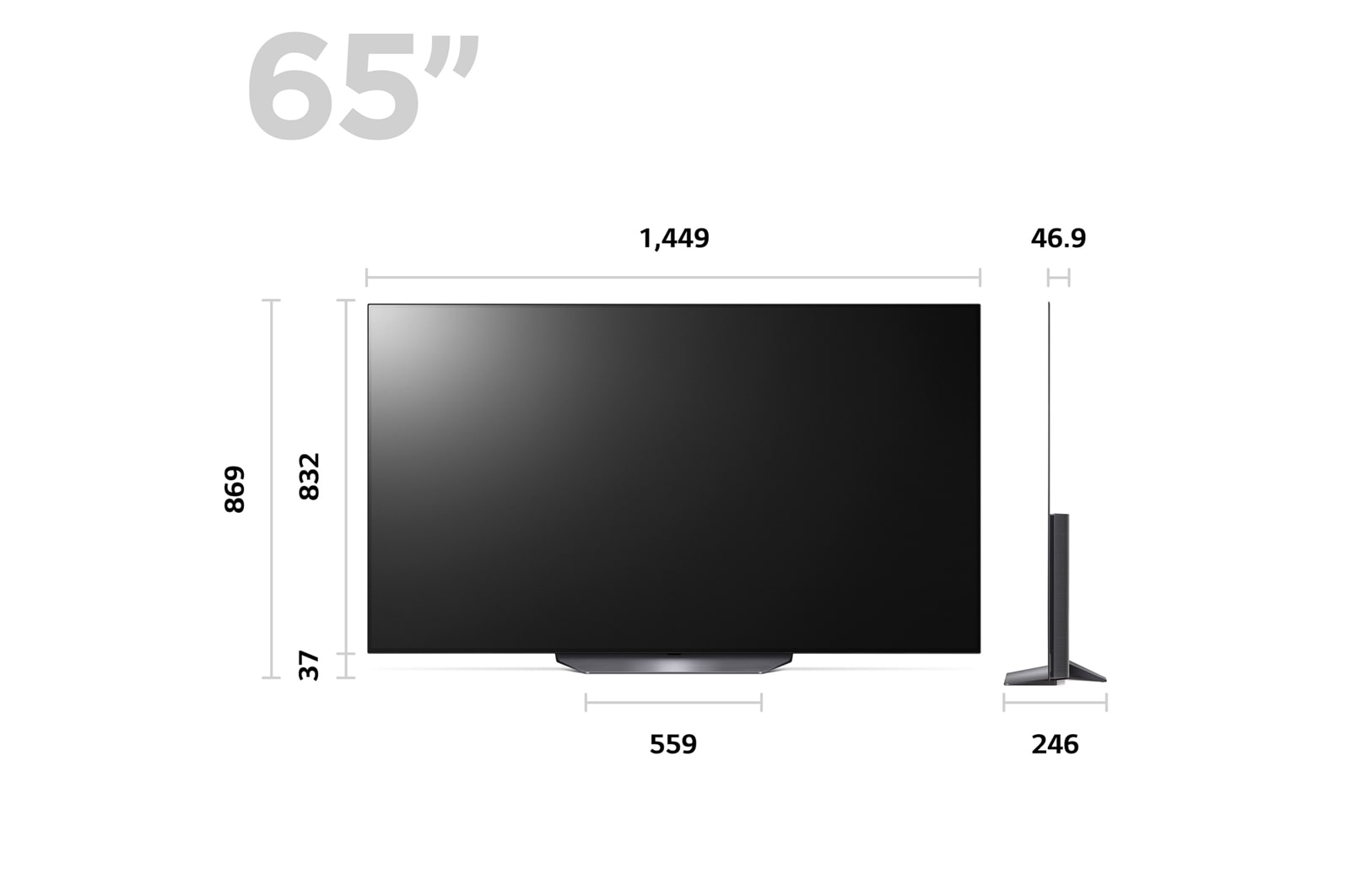 LG OLED B3 65 inch TV & VC23GA Smart Camera, OLED65B36LA.VC23GA