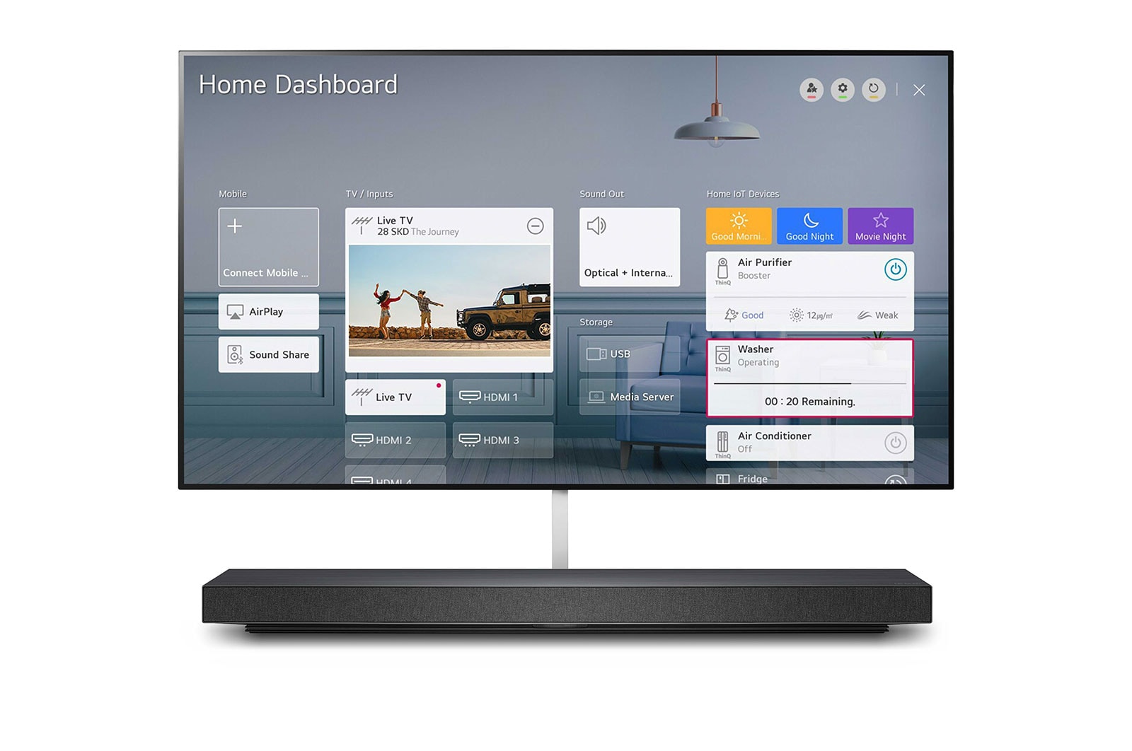 LG WX 65 inch 4K Smart OLED TV, OLED65WX9LA
