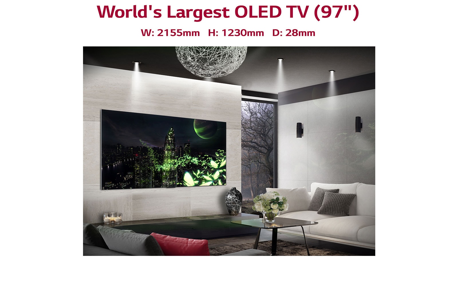 LG OLED evo Gallery Edition G2 97 inch 4K Smart TV 2022, OLED97G29LA