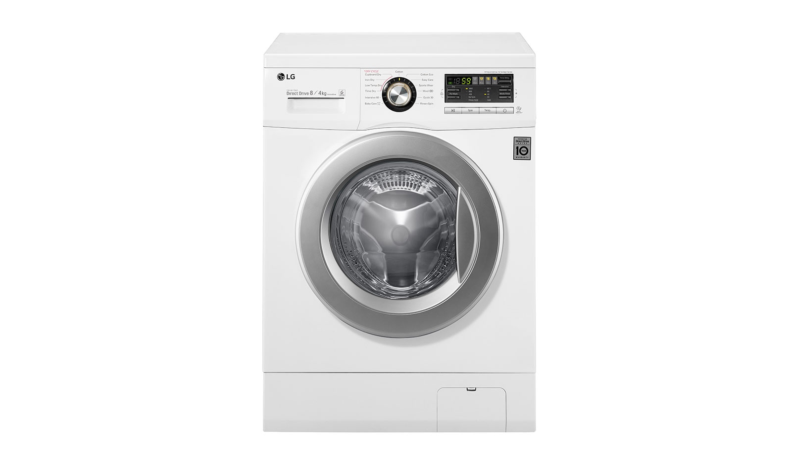 Front view of 8kg/4kg 6 Motion Direct Drive Washer Dryer F1496AD1