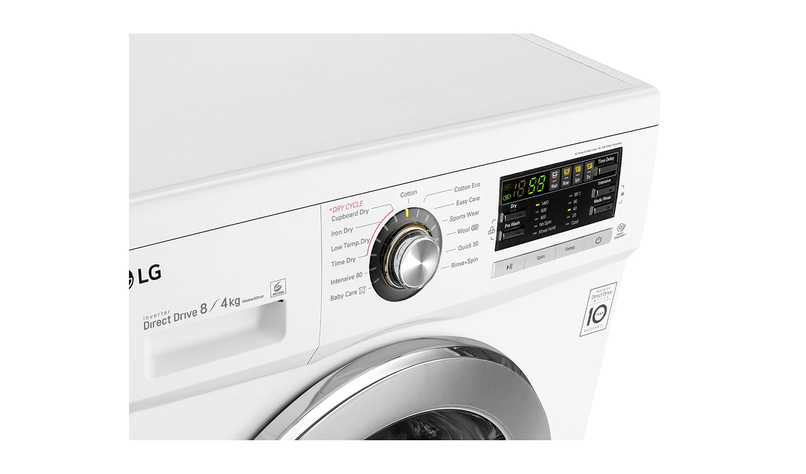 LG 8kg/4kg 6 Motion Direct Drive Washer Dryer, F1496AD