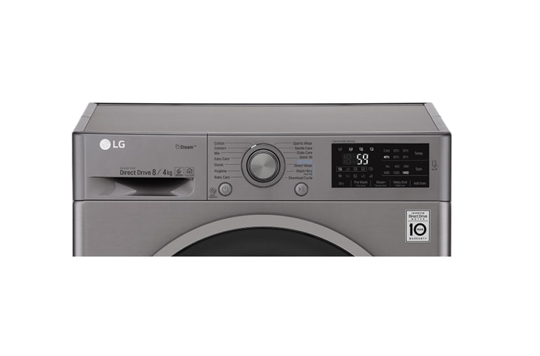 LG 8/4 KG Condensor Washer Dryer with multiple Wash Programs and Smart ThinQ™ connectivity, F4J6AM8S