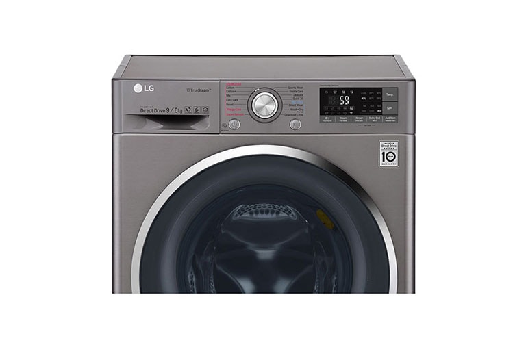 LG 9/6 KG Smart Eco Hybrid™ Washer™ Dryer with True Steam™ technology, F4J8FH2S