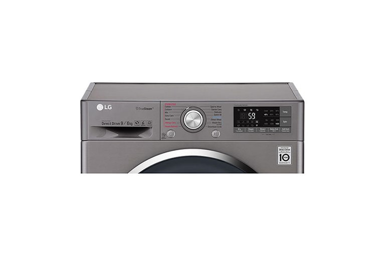LG 9/6 KG Smart Eco Hybrid™ Washer™ Dryer with True Steam™ technology, F4J8FH2S