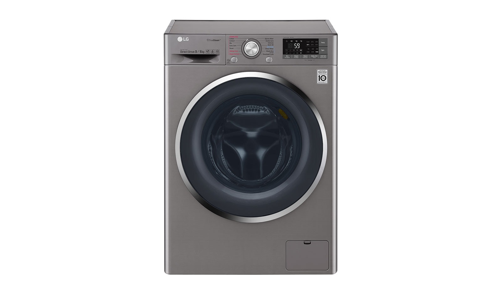 LG 9/6 KG Smart Eco Hybrid™ Washer™ Dryer with True Steam™ technology, F4J8FH2S