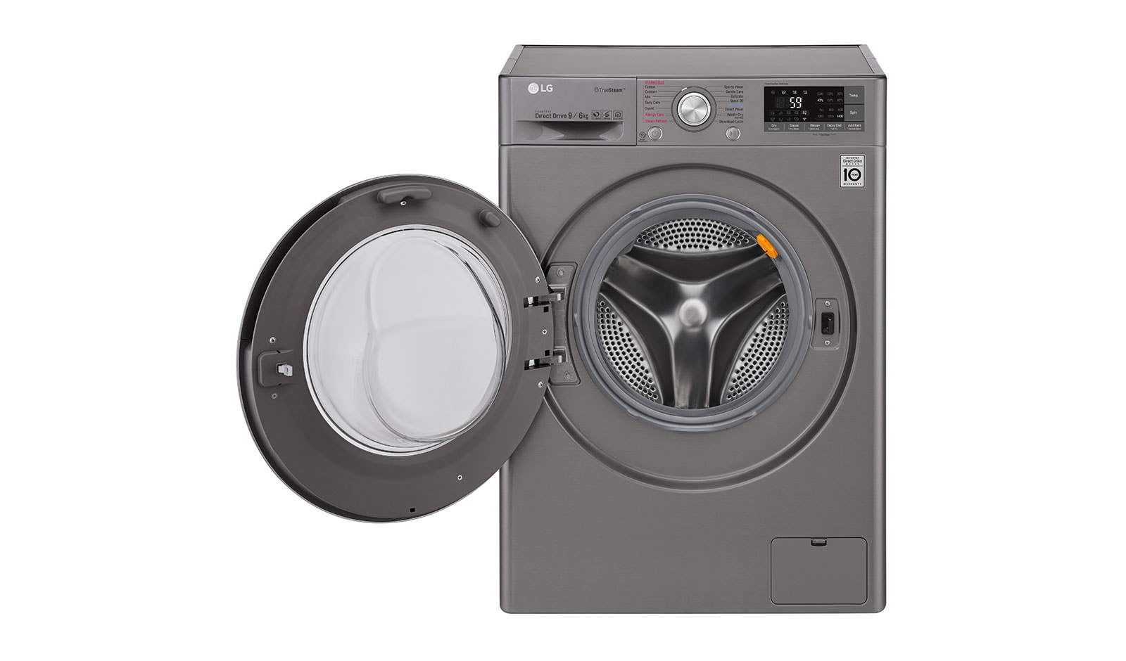 LG 9/6 KG Smart Eco Hybrid™ Washer™ Dryer with True Steam™ technology, F4J8FH2S
