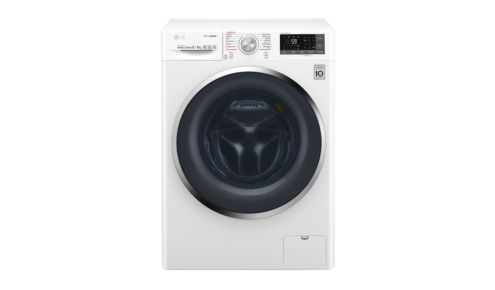 LG 9/6 KG Smart Eco Hybrid™ Washer™ Dryer with True Steam™ technology, F4J8FH2W