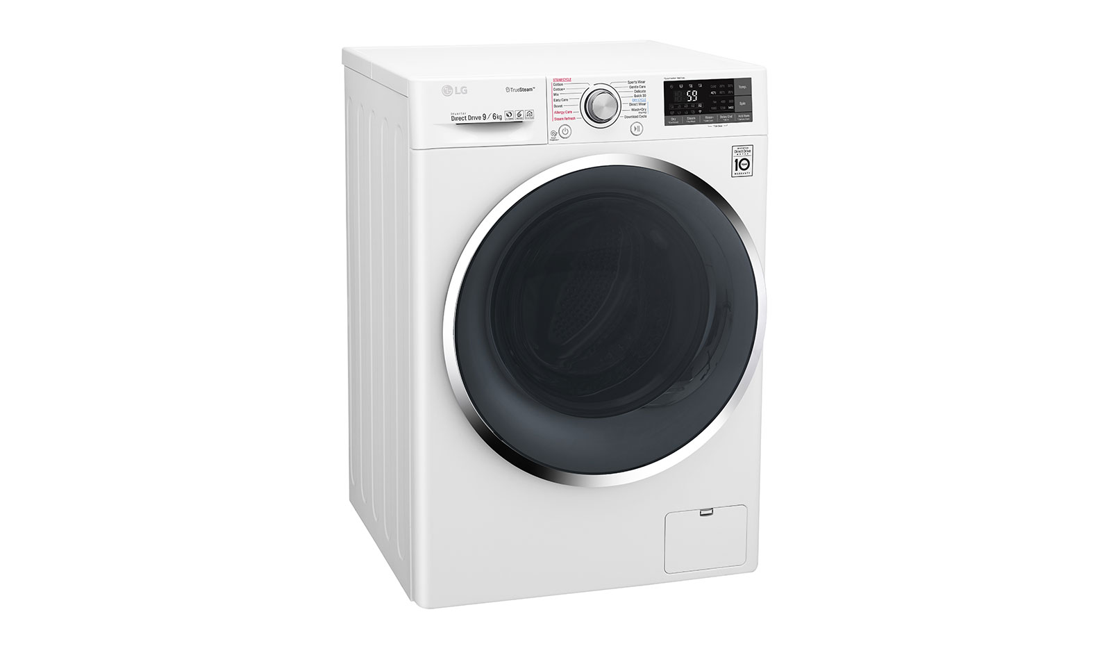 9 6 KG Smart Eco Hybrid Washer Dryer with True Steam technology F4J8FH2W LG UK
