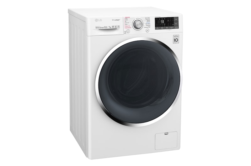 LG F4J8JH2WD 10.5/7Kg 1400 Spin Washer Dryer - White, F4J8JH2WD