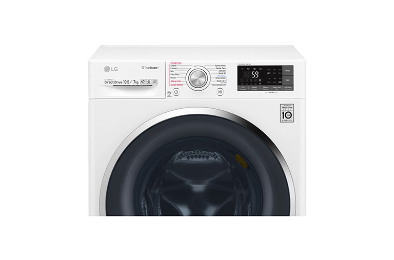 LG 10.5/7 KG Smart Eco Hybrid™ Washer Dryer with True Steam™ technology, F4J8JH2W