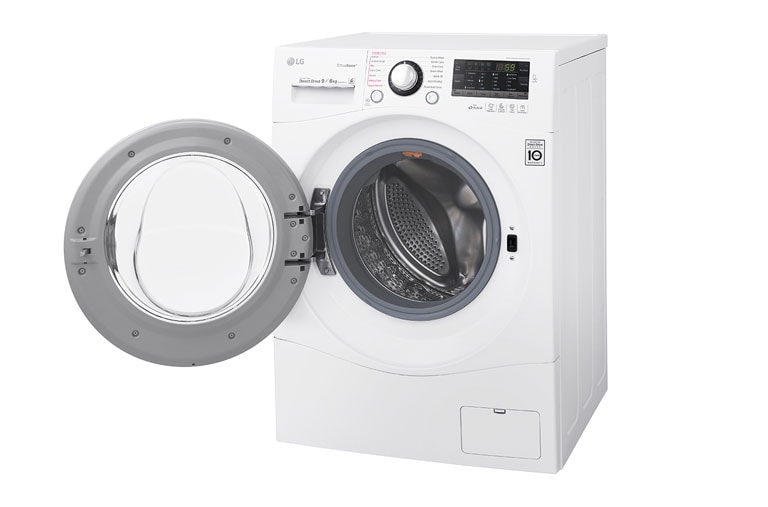 LG 9KG/6KG Eco Hybrid Washer Dryer with TRUESTEAM™ and 6 Motion DD, FH4A8FDH2N
