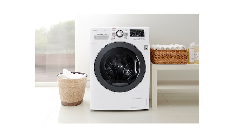 LG 9KG/6KG Eco Hybrid Washer Dryer with TRUESTEAM™ and 6 Motion DD, FH4A8FDH2N