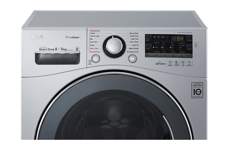 LG 8/5 KG Eco Hybrid™ Washer Dryer with True Steam™ technology and Smart ThinQ™ connectivity, FH4A8TDH4N