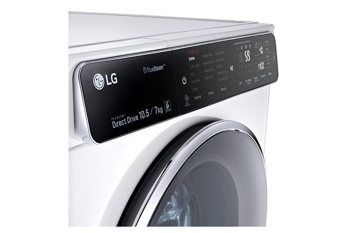 LG 10.5KG/7KG Eco Hybrid Washer Dryer with TrueSteam™ and 6 Motion DD, FH4U1JBH2N
