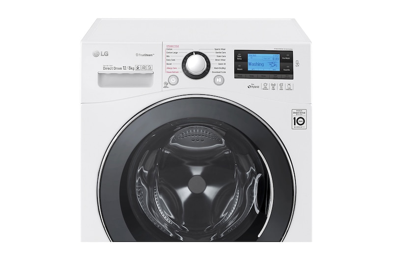 LG 12/8 KG Eco Hybrid™ Washer Dryer with True Steam™ technology and Smart ThinQ™ connectivity, FH695BDH2N