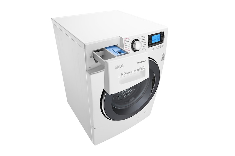 LG 12/8 KG Eco Hybrid™ Washer Dryer with True Steam™ technology and Smart ThinQ™ connectivity, FH695BDH2N