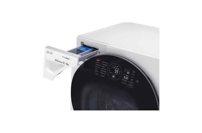 LG TrueSteam™ FH6G1BCH2N 12/8Kg 1600 Spin Washer Dryer - White, FH6G1BCH2N