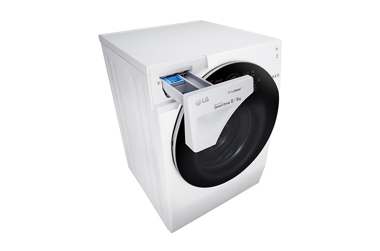 LG TrueSteam™ FH6G1BCH2N 12/8Kg 1600 Spin Washer Dryer - White, FH6G1BCH2N