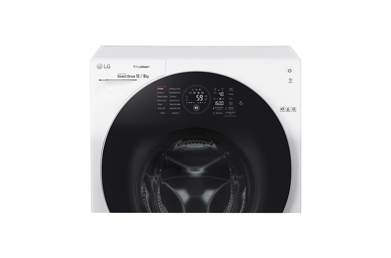 LG TrueSteam™ FH6G1BCH2N 12/8Kg 1600 Spin Washer Dryer - White, FH6G1BCH2N