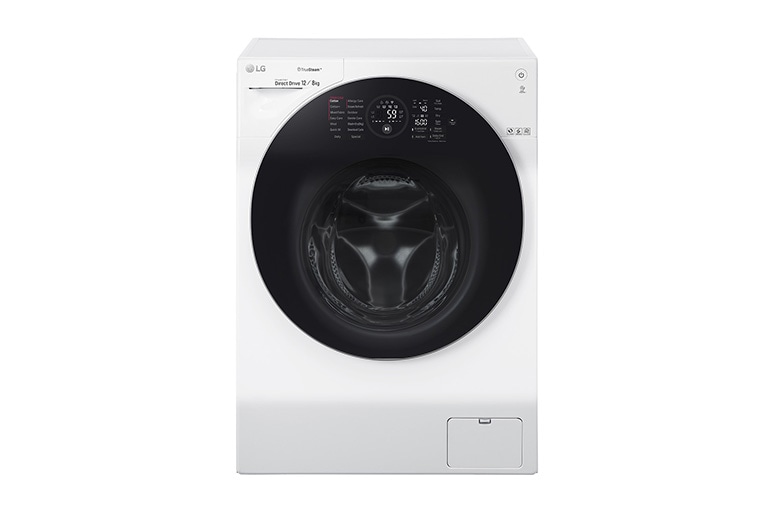 LG TrueSteam™ FH6G1BCH2N 12/8Kg 1600 Spin Washer Dryer - White, FH6G1BCH2N