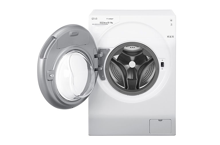 LG TrueSteam™ FH6G1BCH2N 12/8Kg 1600 Spin Washer Dryer - White, FH6G1BCH2N