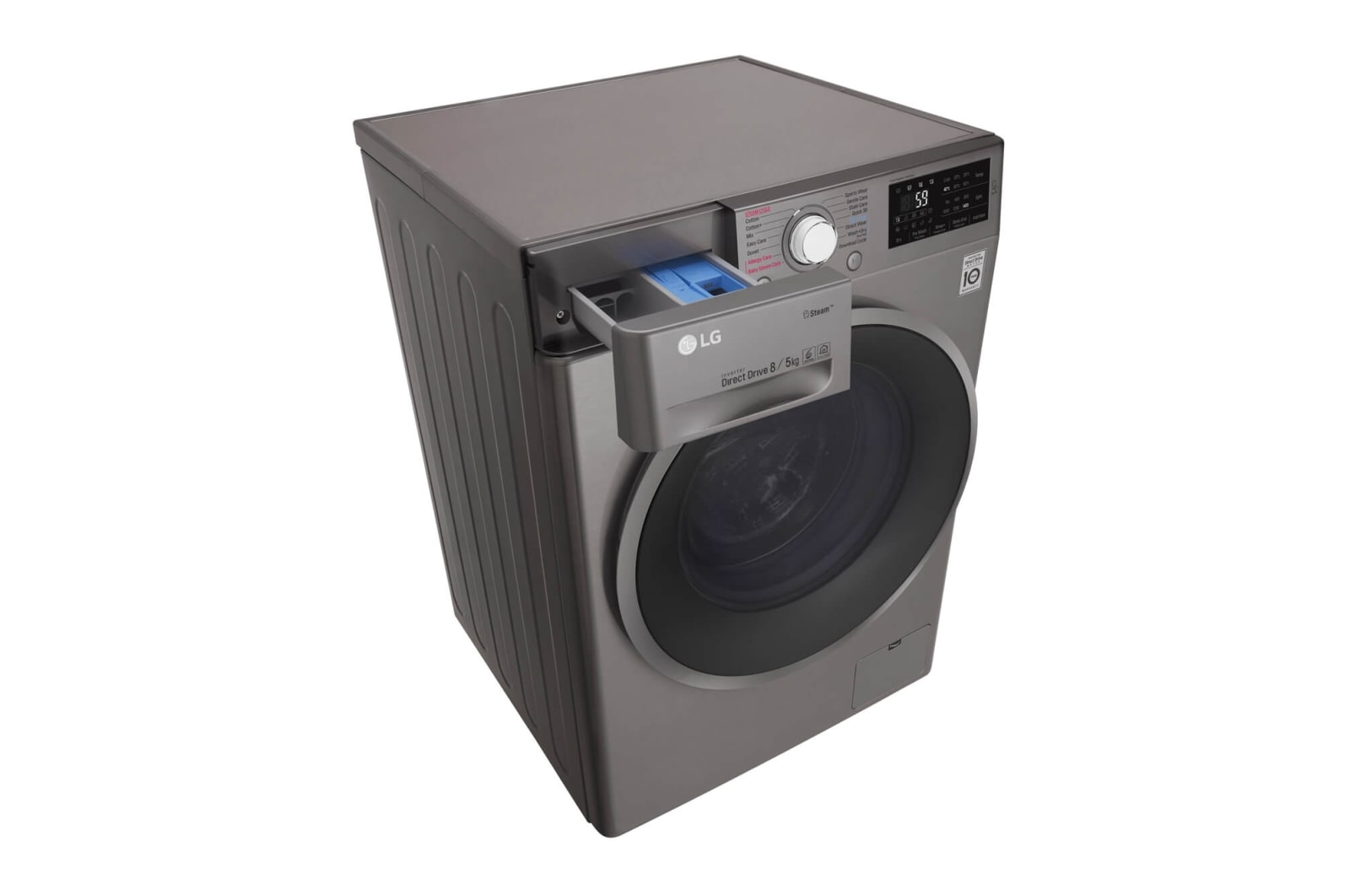 LG Steam™ FWJ685SS 8/5Kg 1400 Spin Washer Dryer – Graphite, FWJ685SS