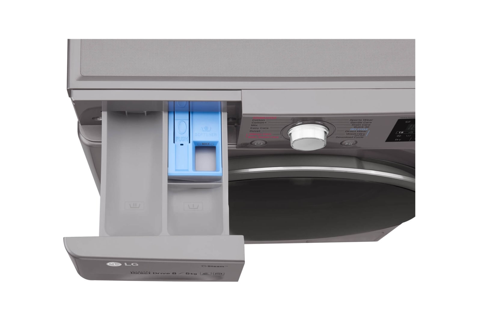 LG Steam™ FWJ685SS 8/5Kg 1400 Spin Washer Dryer – Graphite, FWJ685SS