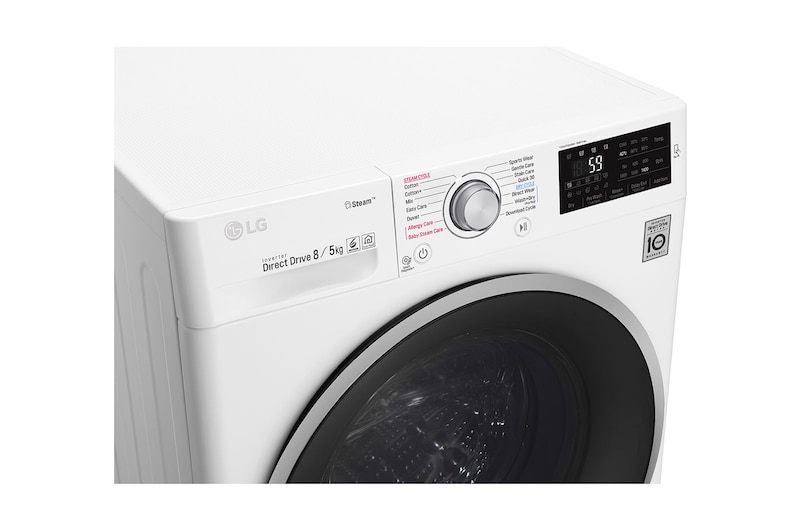LG Steam™ FWJ685WS 8/5Kg 1400 Spin Washer Dryer – White, FWJ685WS
