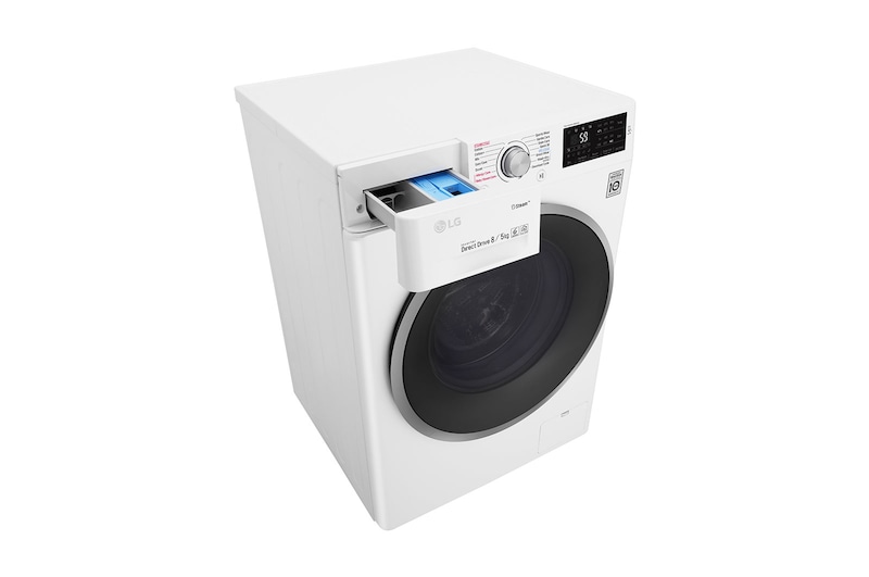 LG Steam™ FWJ685WS 8/5Kg 1400 Spin Washer Dryer – White, FWJ685WS