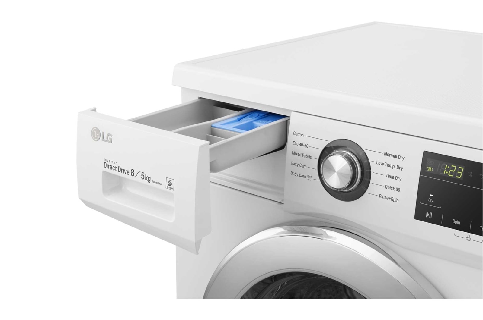 LG Direct Drive™ | 8kg / 5kg | Washer Dryer | 1400rpm | White, FWMT85WE