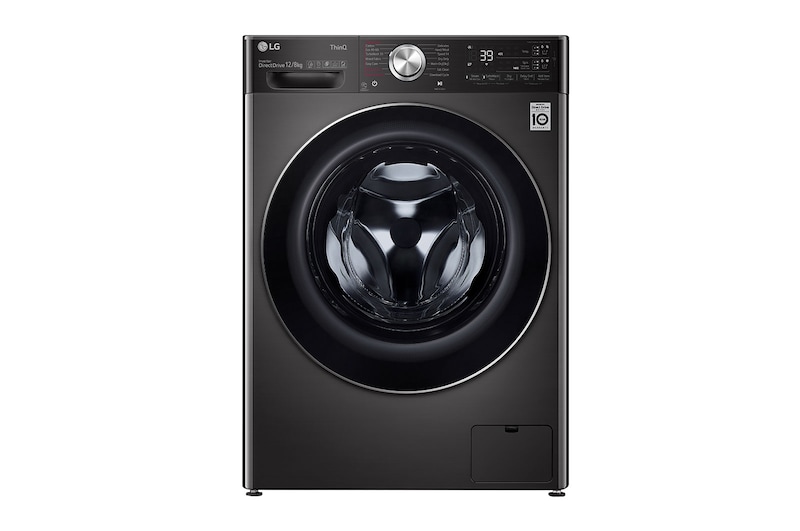 LG 12/8kg Washer Dryer LG Turbowash360™, Black Steel, FWV1128BTSA