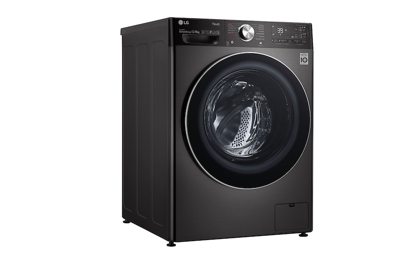 LG 12/8kg Washer Dryer LG Turbowash360™, Black Steel, FWV1128BTSA