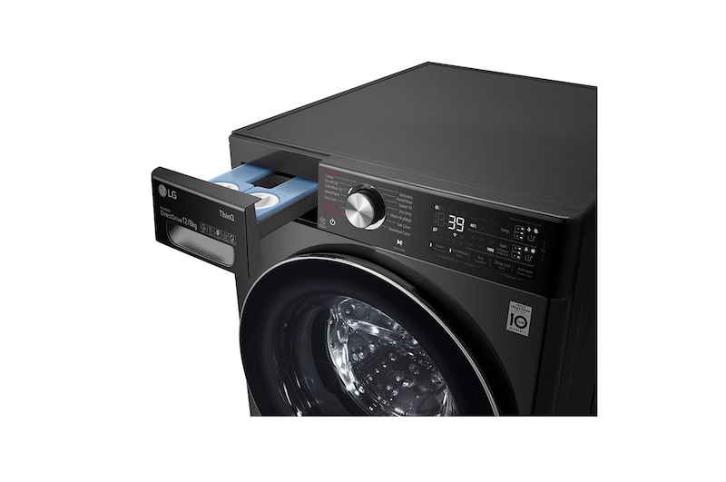 LG 12/8kg Washer Dryer LG Turbowash360™, Black Steel, FWV1128BTSA