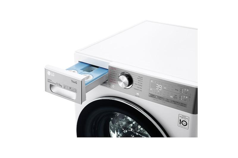 LG 12/8kg Washer Dryer LG Turbowash360™, White, FWV1128WTSA