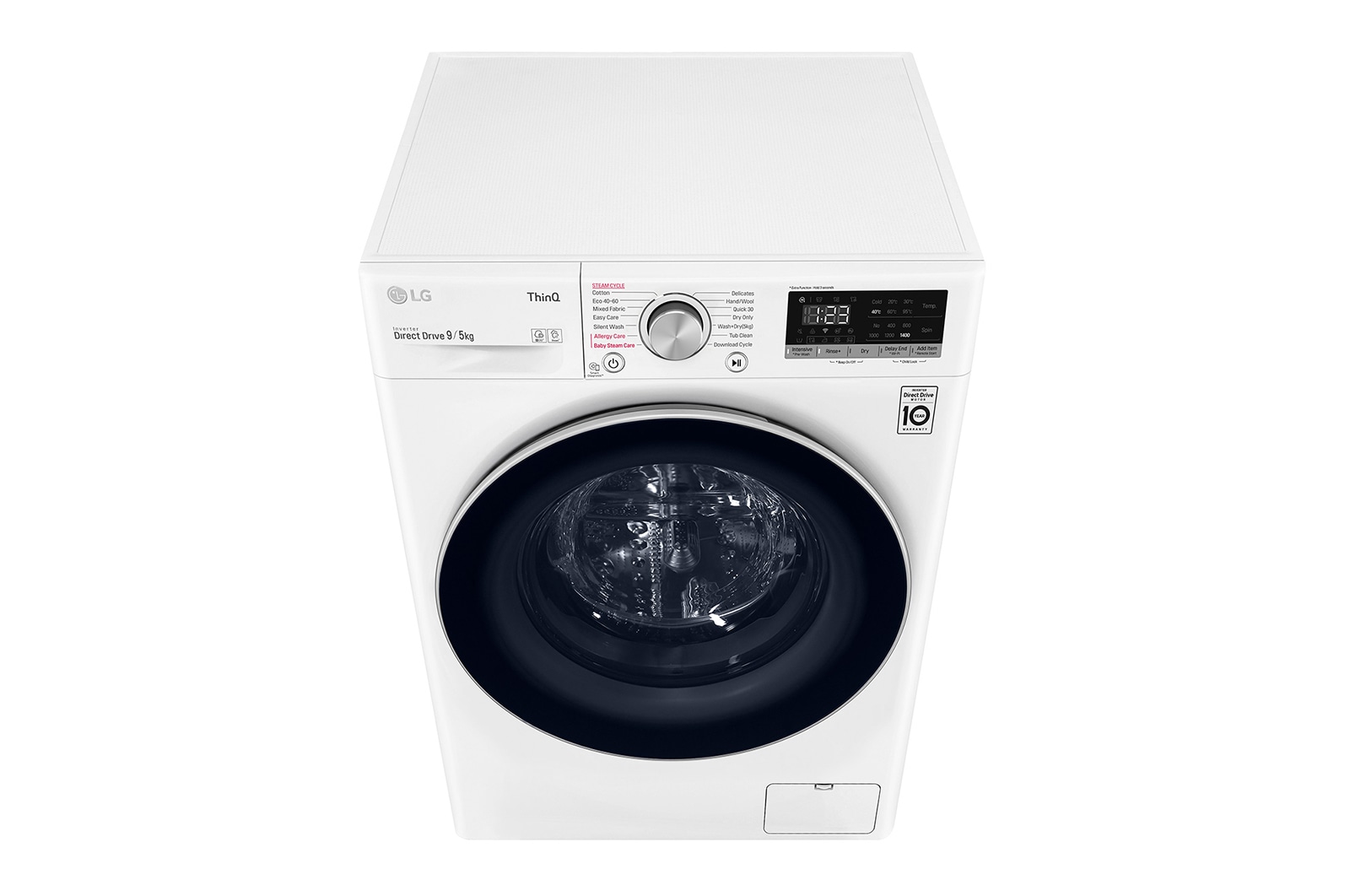 LG AIDD™ FWV595WSE 9kg / 5kg, 1400rpm Washer Dryer - White, FWV595WSE