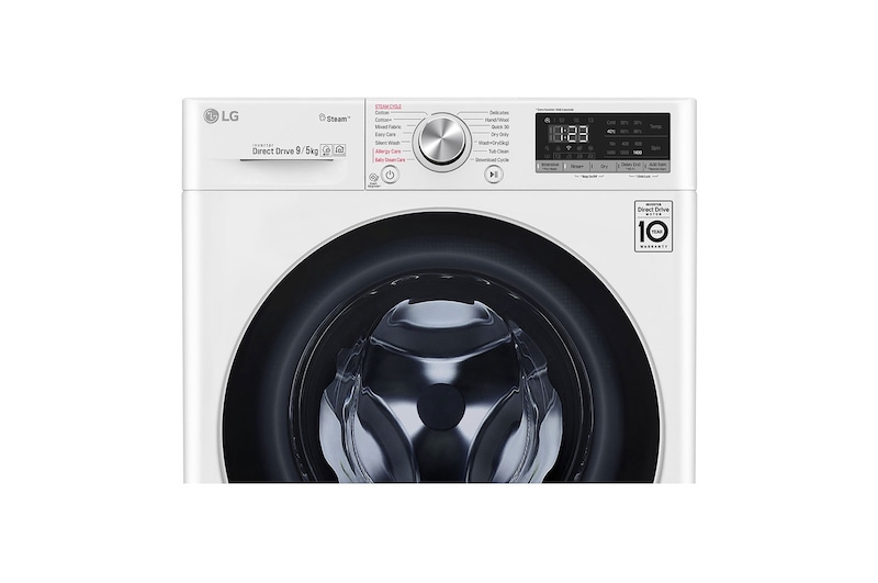 LG AIDD™ FWV595WS 9/5Kg 1400 Spin Washer Dryer – White, FWV595WS