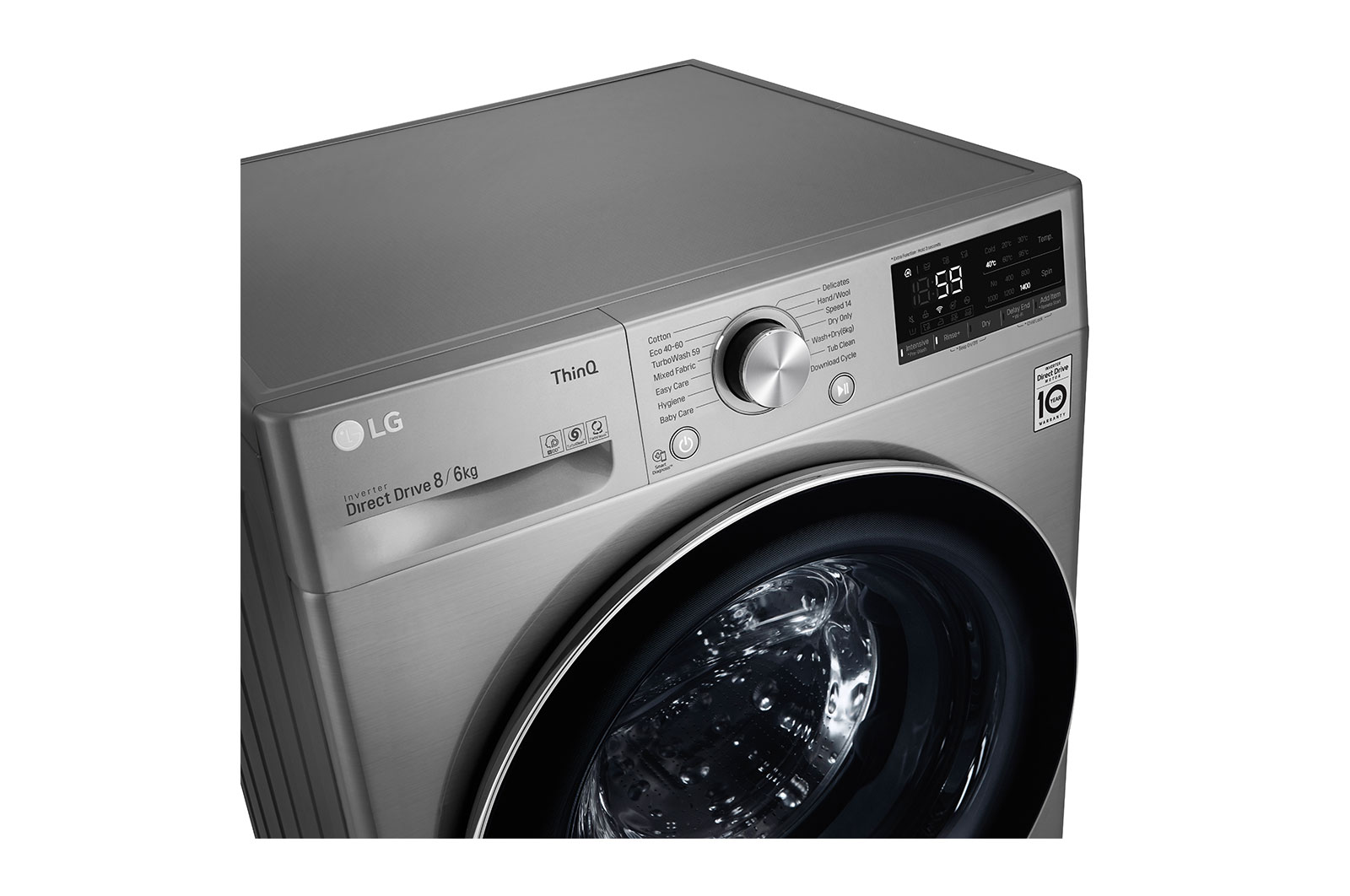 LG 8/6kg Washer Dryer Graphite LG Turbowash™, FWV686STE
