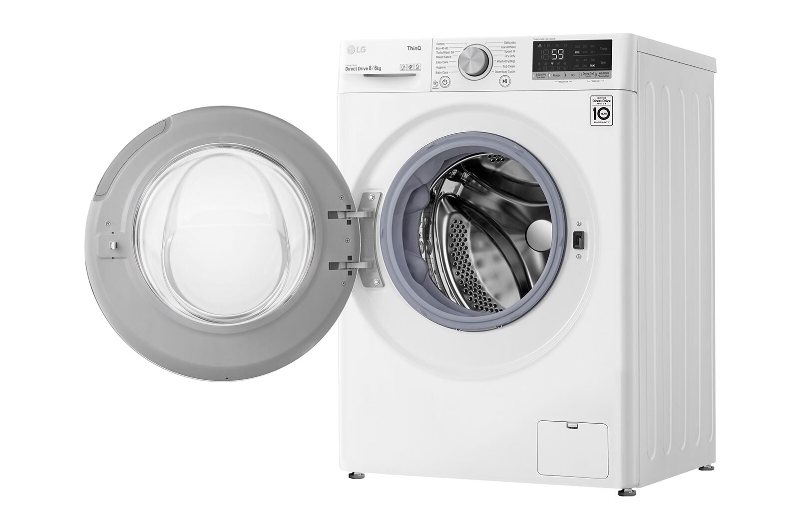 LG 8/6kg Washer Dryer White LG Turbowash™, FWV686WTE