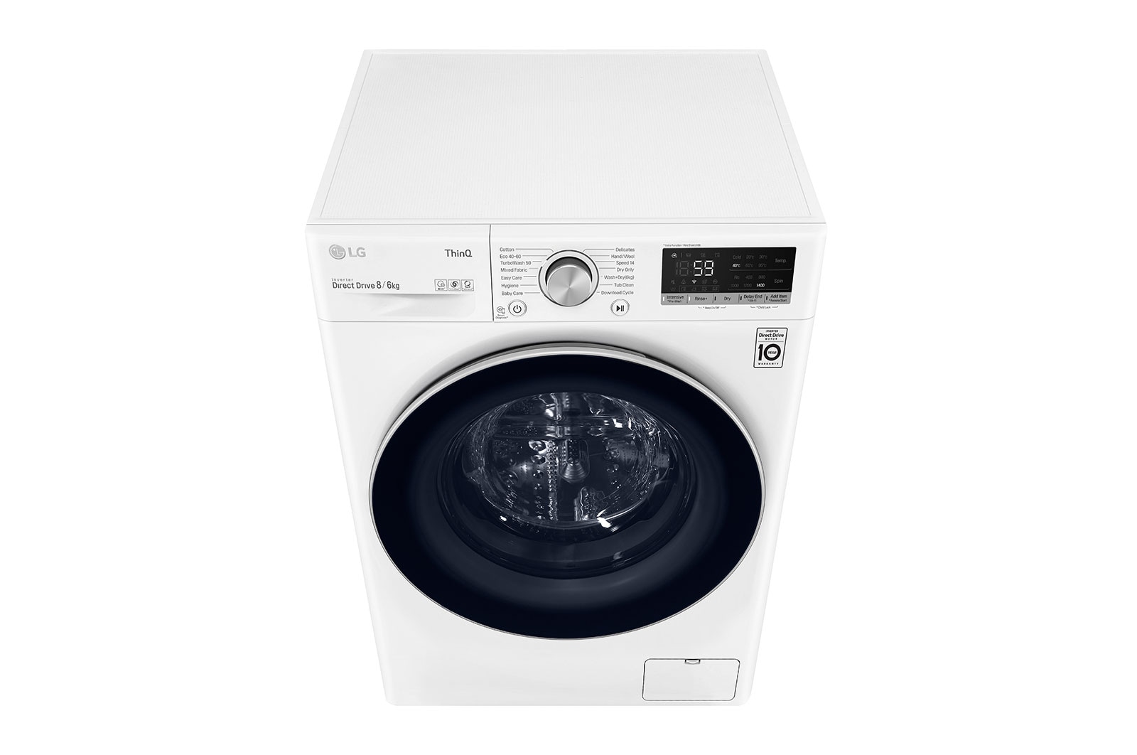LG 8/6kg Washer Dryer White LG Turbowash™, FWV686WTE