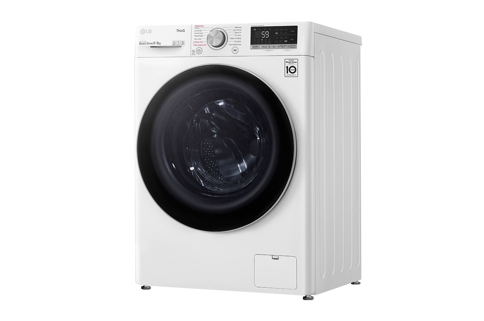 LG Steam™ | 9kg / 6kg | Washer Dryer | 1400rpm | White, FWV696WSE