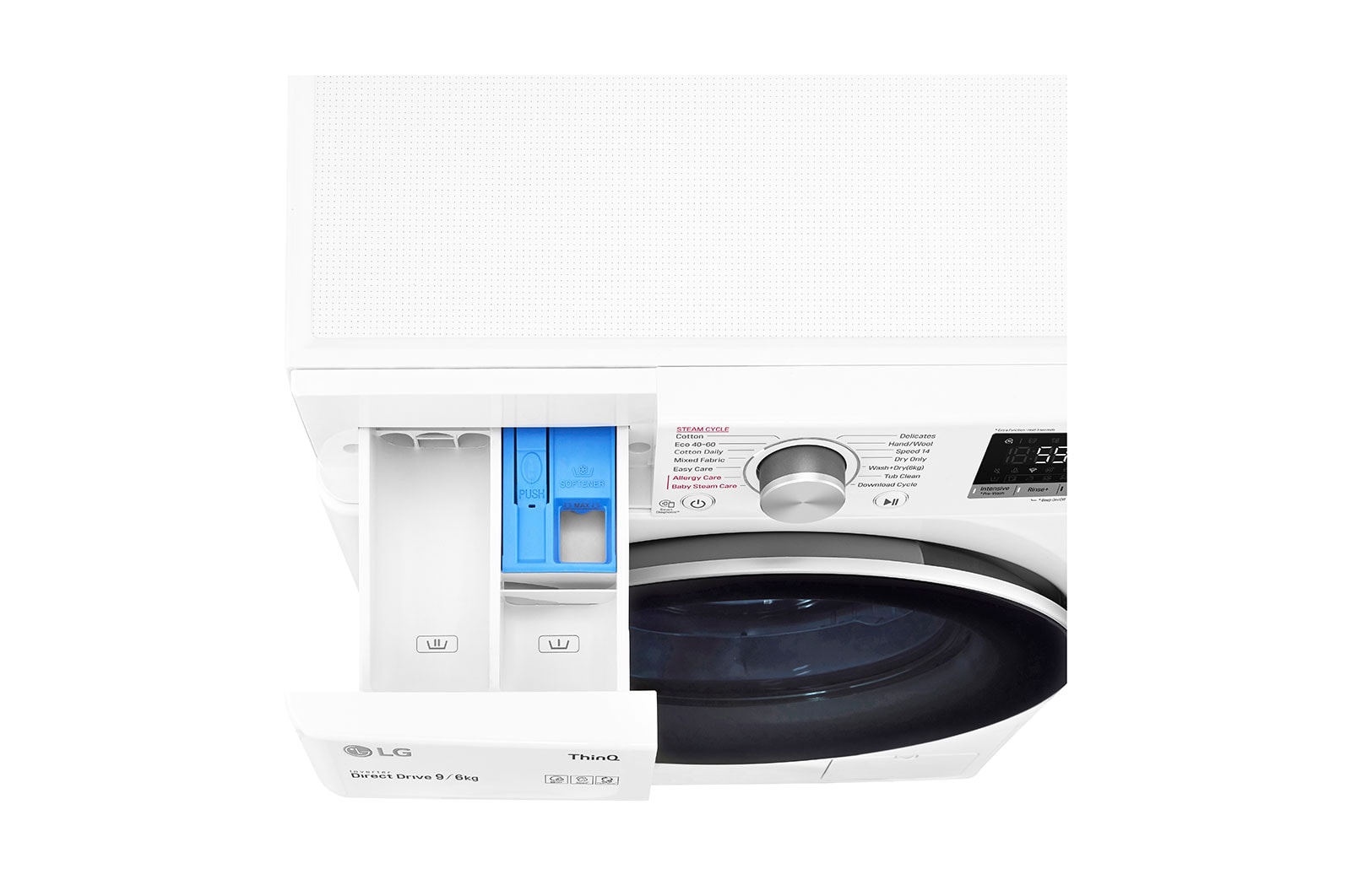 LG Steam™ | 9kg / 6kg | Washer Dryer | 1400rpm | White, FWV696WSE